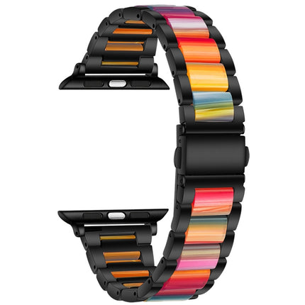 Metal + Resin Watchband For Apple Watch Series, 7 41mm / 6&SE&5&4 40mm / 3&2&1 38mm, 7 45mm / 6&SE&5&4 44mm / 3&2&1 42mm - DealBuddy
