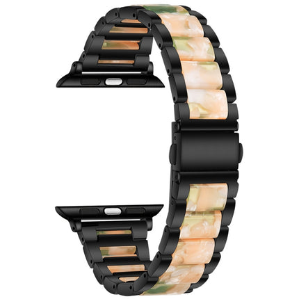 Metal + Resin Watchband For Apple Watch Series, 7 41mm / 6&SE&5&4 40mm / 3&2&1 38mm, 7 45mm / 6&SE&5&4 44mm / 3&2&1 42mm - DealBuddy