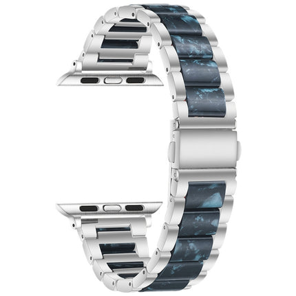 Metal + Resin Watchband For Apple Watch Series, 7 41mm / 6&SE&5&4 40mm / 3&2&1 38mm, 7 45mm / 6&SE&5&4 44mm / 3&2&1 42mm - DealBuddy