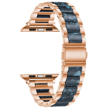 Metal + Resin Watchband For Apple Watch Series, 7 41mm / 6&SE&5&4 40mm / 3&2&1 38mm, 7 45mm / 6&SE&5&4 44mm / 3&2&1 42mm - DealBuddy