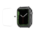 ENKAY Carbon Fiber PC Case + Full Coverage PET Screen Protector, For Apple Watch Series 9 / 8 / 7 41mm, For Apple Watch Series 9 / 8 / 7 45mm - DealBuddy