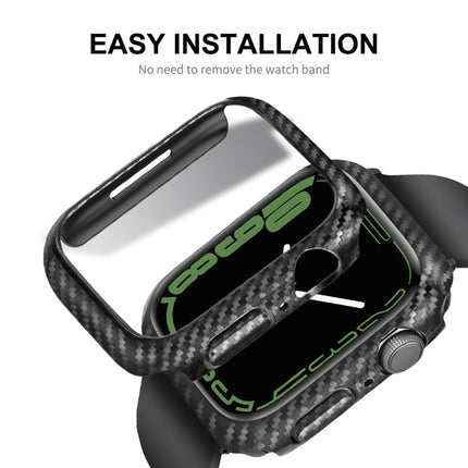 ENKAY Carbon Fiber PC Case + Full Coverage PET Screen Protector, For Apple Watch Series 9 / 8 / 7 41mm, For Apple Watch Series 9 / 8 / 7 45mm - DealBuddy