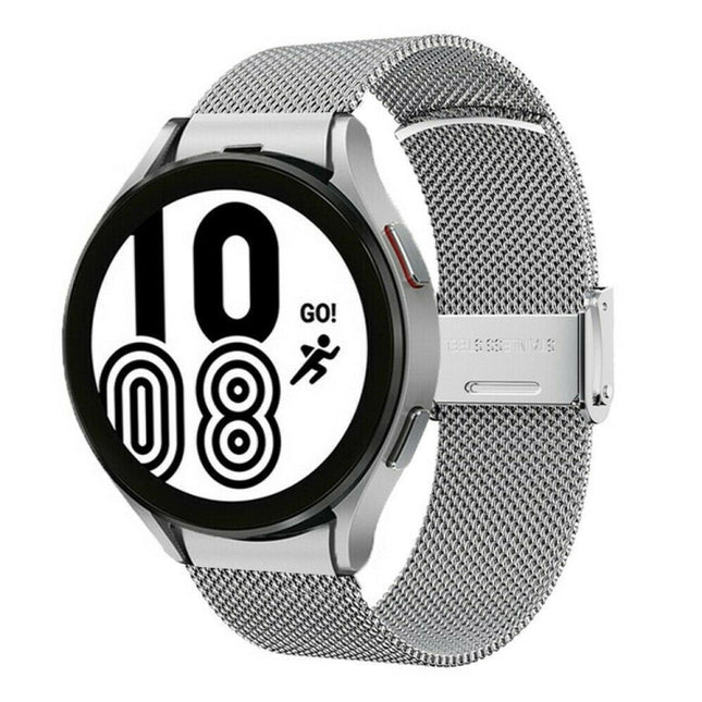 Milan Metal Steel Mesh One Buckle Strap, For Samsung Galaxy Watch 3 41mm, For Samsung Galaxy Watch 4 Classic 42mm / 46mm, For Samsung Galaxy Watch 4 40mm / 44mm, For Samsung Galaxy Gear Sport, For Samsung Galaxy Gear S2 Classic - DealBuddy