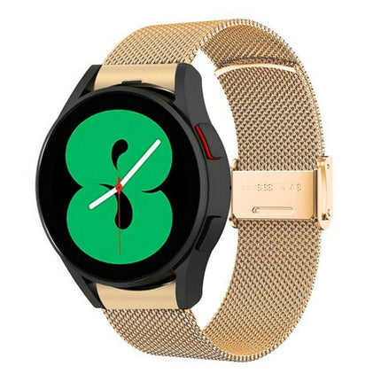 Milan Metal Steel Mesh One Buckle Strap, For Samsung Galaxy Watch 3 41mm, For Samsung Galaxy Watch 4 Classic 42mm / 46mm, For Samsung Galaxy Watch 4 40mm / 44mm, For Samsung Galaxy Gear Sport, For Samsung Galaxy Gear S2 Classic - DealBuddy