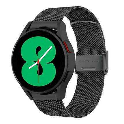 Milan Metal Steel Mesh One Buckle Strap, For Samsung Galaxy Watch 3 41mm, For Samsung Galaxy Watch 4 Classic 42mm / 46mm, For Samsung Galaxy Watch 4 40mm / 44mm, For Samsung Galaxy Gear Sport, For Samsung Galaxy Gear S2 Classic - DealBuddy