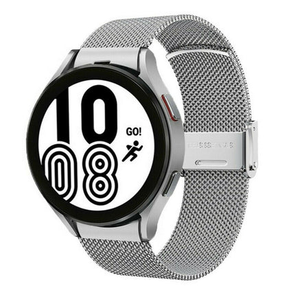 Milan Metal Steel Mesh One Buckle Strap, For Samsung Galaxy Watch 3 41mm, For Samsung Galaxy Watch 4 Classic 42mm / 46mm, For Samsung Galaxy Watch 4 40mm / 44mm, For Samsung Galaxy Gear Sport, For Samsung Galaxy Gear S2 Classic - DealBuddy
