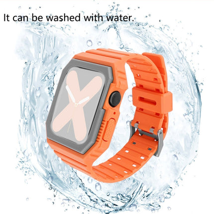 Silicone Strap with Case For Apple Watch Series