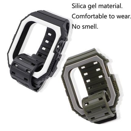 Silicone Strap with Case For Apple Watch Series, 7 41mm / 6&SE&5&4 40mm / 3&2&1 38mm, 7 45mm / 6&SE&5&4 44mm / 3&2&1 42mm - DealBuddy