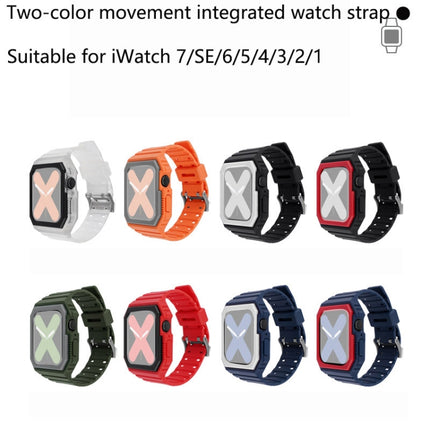 Silicone Strap with Case For Apple Watch Series, 7 41mm / 6&SE&5&4 40mm / 3&2&1 38mm, 7 45mm / 6&SE&5&4 44mm / 3&2&1 42mm - DealBuddy