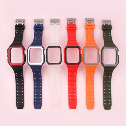 Silicone Strap with Case For Apple Watch Series, 7 41mm / 6&SE&5&4 40mm / 3&2&1 38mm, 7 45mm / 6&SE&5&4 44mm / 3&2&1 42mm - DealBuddy