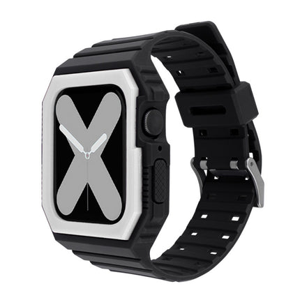 Silicone Strap with Case For Apple Watch Series, 7 41mm / 6&SE&5&4 40mm / 3&2&1 38mm, 7 45mm / 6&SE&5&4 44mm / 3&2&1 42mm - DealBuddy