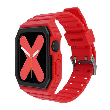 Silicone Strap with Case For Apple Watch Series, 7 41mm / 6&SE&5&4 40mm / 3&2&1 38mm, 7 45mm / 6&SE&5&4 44mm / 3&2&1 42mm - DealBuddy