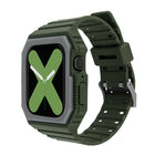 Silicone Strap with Case For Apple Watch Series