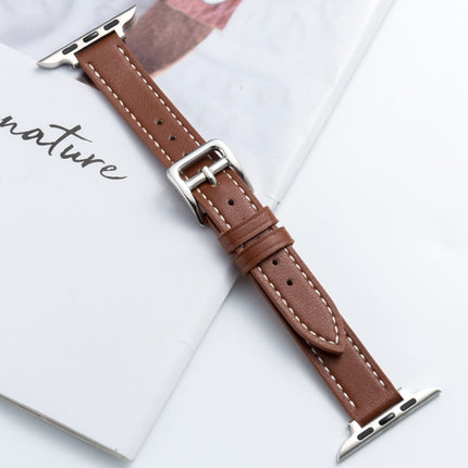 Microfiber Leather Pin Buckle Watch Strap For Apple Watch Series, 7 41mm / 6&SE&5&4 40mm / 3&2&1 38mm, 7 45mm / 6&SE&5&4 44mm / 3&2&1 42mm - DealBuddy