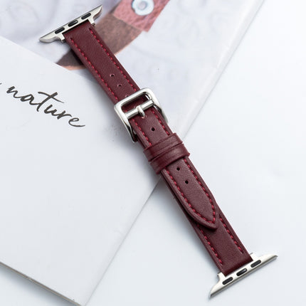 Microfiber Leather Pin Buckle Watch Strap For Apple Watch Series, 7 41mm / 6&SE&5&4 40mm / 3&2&1 38mm, 7 45mm / 6&SE&5&4 44mm / 3&2&1 42mm - DealBuddy