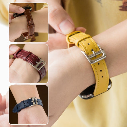 Microfiber Leather Pin Buckle Watch Strap For Apple Watch Series, 7 41mm / 6&SE&5&4 40mm / 3&2&1 38mm, 7 45mm / 6&SE&5&4 44mm / 3&2&1 42mm - DealBuddy