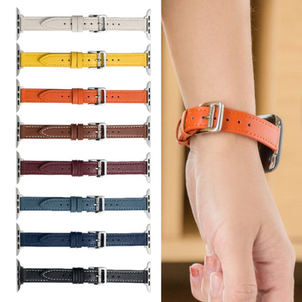 Microfiber Leather Pin Buckle Watch Strap For Apple Watch Series, 7 41mm / 6&SE&5&4 40mm / 3&2&1 38mm, 7 45mm / 6&SE&5&4 44mm / 3&2&1 42mm - DealBuddy