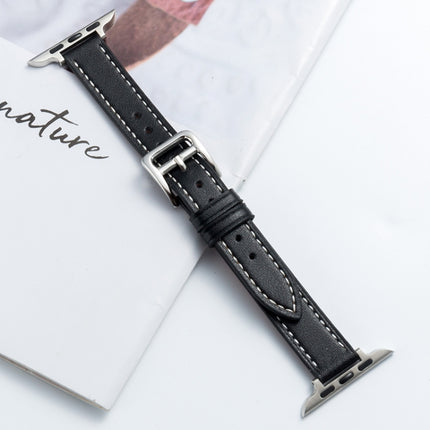 Microfiber Leather Pin Buckle Watch Strap For Apple Watch Series, 7 41mm / 6&SE&5&4 40mm / 3&2&1 38mm, 7 45mm / 6&SE&5&4 44mm / 3&2&1 42mm - DealBuddy
