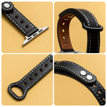 Microfiber Leather Car Line Small Waist Double Buckle Watch Strap, 7 41mm / 6&SE&5&4 40mm / 3&2&1 38mm, 7 45mm / 6&SE&5&4 44mm / 3&2&1 42mm - DealBuddy