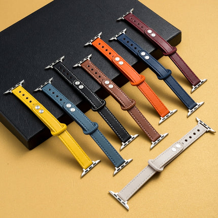 Microfiber Leather Car Line Small Waist Double Buckle Watch Strap, 7 41mm / 6&SE&5&4 40mm / 3&2&1 38mm, 7 45mm / 6&SE&5&4 44mm / 3&2&1 42mm - DealBuddy