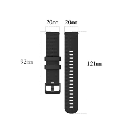 20mm Checkered Silicone Strap, For Samsung Galaxy Watch 4 40mm / 44mm, For Samsung Galaxy Watch 4 Classic 42mm / 46mm, For Samsung Galaxy Watch 3 41mm, For Samsung Galaxy Watch Active 2 40mm / 44mm - DealBuddy