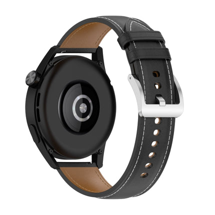 Calf Texture Sewing Thread Watchband, For Samsung Galaxy Watch 3 45mm, For Samsung Galaxy Watch 46mm, For Samsung Galaxy Gear S3 Classic / Gear S3 Frontier - DealBuddy