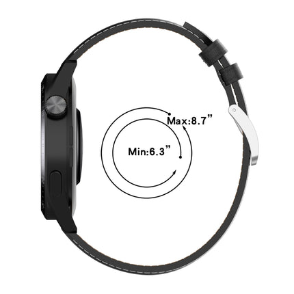 Calf Texture Sewing Thread Watchband, For Samsung Galaxy Watch 3 45mm, For Samsung Galaxy Watch 46mm, For Samsung Galaxy Gear S3 Classic / Gear S3 Frontier - DealBuddy