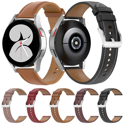 Calf Texture Sewing Thread Watchband, For Samsung Galaxy Watch 4, For Samsung Galaxy Watch 3 41mm / Watch 42mm, For Samsung Galaxy Gear S2 Classic - DealBuddy