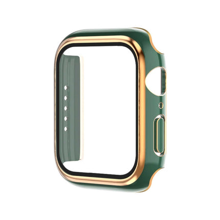 Electroplating Two-color PC+Tempered Film Watch Case, For Apple Watch Series 9 / 8 / 7 45mm, For Apple Watch Series 6/5/4/SE 44mm - DealBuddy