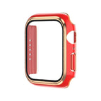 For Apple Watch Series 9 / 8 / 7 45mm / Red+Rose Gold