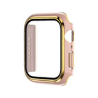 For Apple Watch Series 9 / 8 / 7 45mm / Pink+Gold