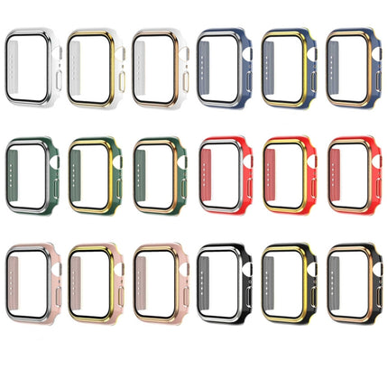 Electroplating Two-color PC+Tempered Film Watch Case, For Apple Watch Series 9 / 8 / 7 45mm, For Apple Watch Series 6/5/4/SE 44mm - DealBuddy