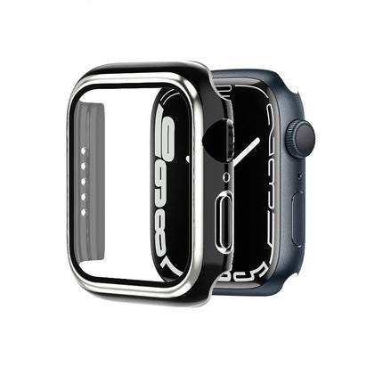Electroplating Two-color PC+Tempered Film Watch Case, For Apple Watch Series 9 / 8 / 7 45mm, For Apple Watch Series 6/5/4/SE 44mm - DealBuddy