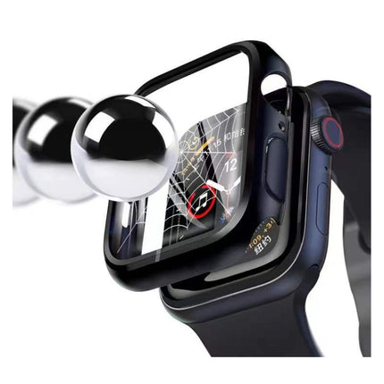 Electroplating Two-color PC+Tempered Film Watch Case, For Apple Watch Series 9 / 8 / 7 45mm, For Apple Watch Series 6/5/4/SE 44mm - DealBuddy