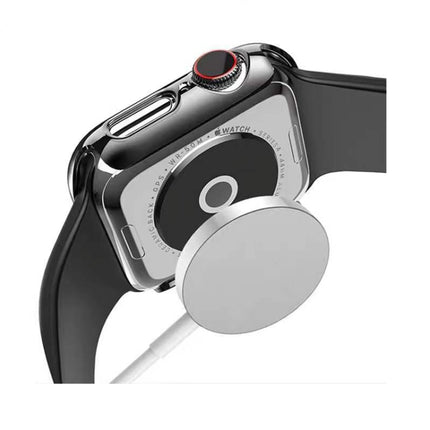 Electroplating Two-color PC+Tempered Film Watch Case, For Apple Watch Series 9 / 8 / 7 45mm, For Apple Watch Series 6/5/4/SE 44mm - DealBuddy