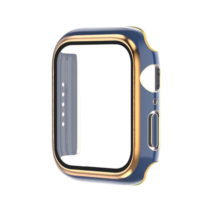 Electroplating Two-color PC+Tempered Film Watch Case, For Apple Watch Series 9 / 8 / 7 45mm, For Apple Watch Series 6/5/4/SE 44mm - DealBuddy