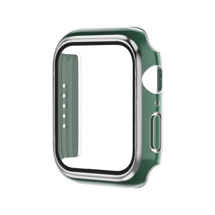 Electroplating Two-color PC+Tempered Film Watch Case, For Apple Watch Series 9 / 8 / 7 45mm, For Apple Watch Series 6/5/4/SE 44mm - DealBuddy