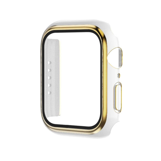 Electroplating Two-color PC+Tempered Film Watch Case, For Apple Watch Series 3/2/1 42mm, For Apple Watch Series 9 / 8 / 7 41mm - DealBuddy