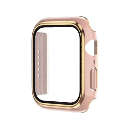 Electroplating Two-color PC+Tempered Film Watch Case, For Apple Watch Series 6/5/4/SE 40mm, For Apple Watch Series 3/2/1 38mm - DealBuddy
