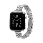 Half-Round Three-Bead Metal Watch Band For Apple Watch Series, 7 45mm / 6&SE&5&4 44mm / 3&2&1 42mm, 7 41mm / 6&SE&5&4 40mm / 3&2&1 38mm - DealBuddy
