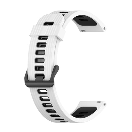 20mm Vertical Pattern Two-Color Silicone Watch Band, For Samsung Galaxy watch 42mm, For Samsung Gear Sport, For Samsung Gear S2 Classic - DealBuddy