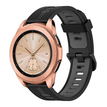 20mm Vertical Pattern Two-Color Silicone Watch Band, For Samsung Galaxy watch 42mm, For Samsung Gear Sport, For Samsung Gear S2 Classic - DealBuddy