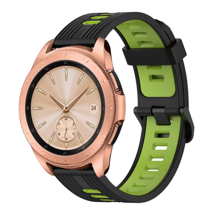 20mm Vertical Pattern Two-Color Silicone Watch Band, For Samsung Galaxy watch 42mm, For Samsung Gear Sport, For Samsung Gear S2 Classic - DealBuddy