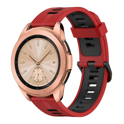 20mm Vertical Pattern Two-Color Silicone Watch Band, For Samsung Galaxy watch 42mm, For Samsung Gear Sport, For Samsung Gear S2 Classic - DealBuddy