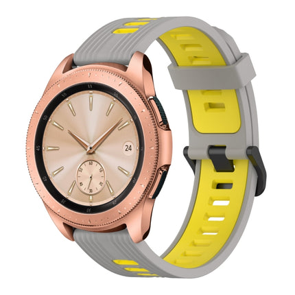 20mm Vertical Pattern Two-Color Silicone Watch Band, For Samsung Galaxy watch 42mm, For Samsung Gear Sport, For Samsung Gear S2 Classic - DealBuddy