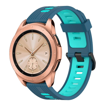 20mm Vertical Pattern Two-Color Silicone Watch Band, For Samsung Galaxy watch 42mm, For Samsung Gear Sport, For Samsung Gear S2 Classic - DealBuddy
