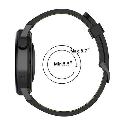 20mm Vertical Pattern Two-Color Silicone Watch Band