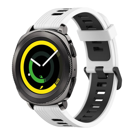 20mm Vertical Pattern Two-Color Silicone Watch Band