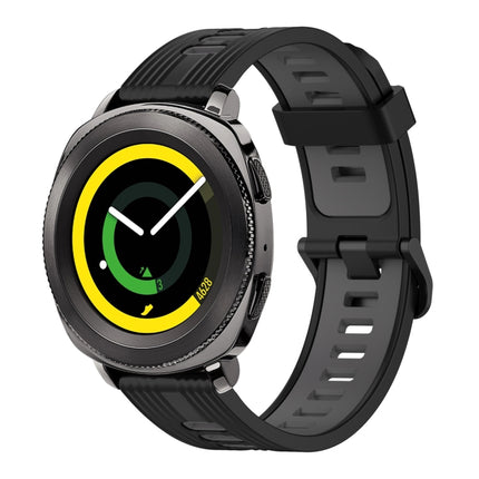 20mm Vertical Pattern Two-Color Silicone Watch Band, For Samsung Galaxy watch 42mm, For Samsung Gear Sport, For Samsung Gear S2 Classic - DealBuddy