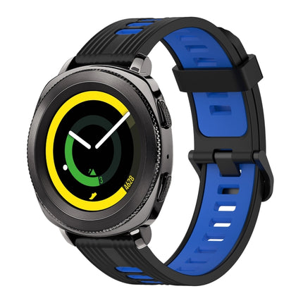 20mm Vertical Pattern Two-Color Silicone Watch Band, For Samsung Galaxy watch 42mm, For Samsung Gear Sport, For Samsung Gear S2 Classic - DealBuddy